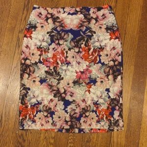 Talbots Floral Pencil Skirt